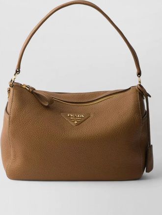Prada shoulder bag textured finish top handle strap