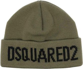 Dsquared2 Military Green Wool Hat