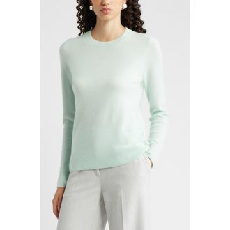 Nordstrom Cashmere Crewneck Sweater in Green Joyful at Nordstrom Rack, Size Xx-Large