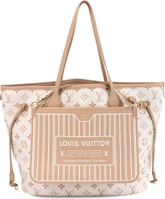 Louis Vuitton Beige Dune Canvas Leather Tote Bag (Pre-Owned)