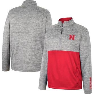 Colosseum Mens Colosseum Gray Nebraska Huskers John Half-Zip Jacket at Nordstrom, Size Medium