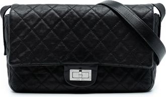 Chanel 2009-2010 Quilted Calfskin Reissue 2.55 Easy Messenger Flap crossbody bag - Nero