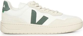 Veja V-90 Leather Sneaker - Heren - Sneakers - Wit - 42 EU - Leer - Schoenen