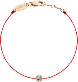 Redline 18kt rose gold and diamond string bracelet