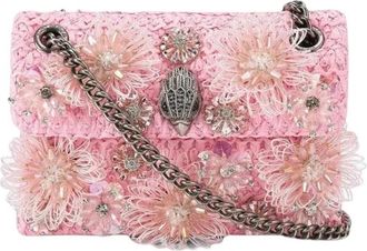Kurt Geiger Raffia Mini Kensington - Dames - Schoudertassen - Roze - ONE Size - Tassen