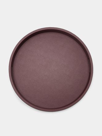 Giobagnara Polo Leather Round Tray (18.5in/47.5cm)