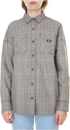 Dickies Overhemd met knopen - Dames - Overhemden - Veelkleurig - XS - Katoen - Overhemden