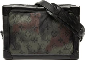 Louis Vuitton Black Khaki Nylon Leather Shoulder Bag (Pre-Owned)