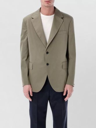 Prada poplin blazer regular fit notch lapel
