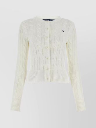 Polo Ralph Lauren cable-knit cotton crewneck cardigan