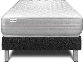 VITALIT Vitalit - Base Tapizada Negro + Colch&oacute;n Con Espuma Viscoel&aacute;stica 90 X 190