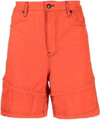 ECKHAUS LATTA contrast stitching bermuda shorts - unisex - Nylon - 34 - Red