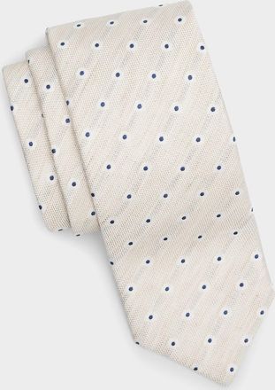 Canali Polka Dot Silk Tie