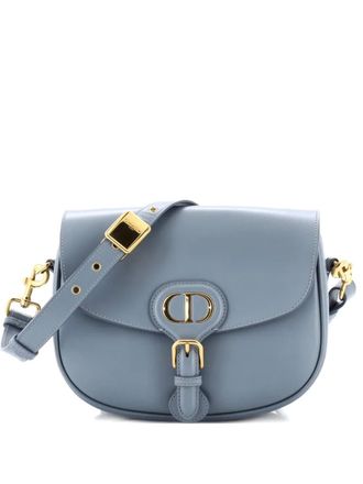 Dior Bobby Flap Bag Leather Medium crossbody bag - women - Calf Leather - One Size - Blue