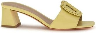 Santoni Bos Taurus Mules - Dames - Muiltjes - Groen - 36 EU - Leer - Schoenen