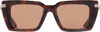 Ferragamo Brown Rectangular Ladies Sunglasses SF2089S 240 52