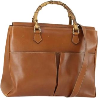 Gucci Pre-owned Vintage Handtas - Dames - Vintage Handtas - Bruin - ONE Size - Leer - Vintage