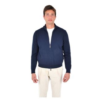 Drumohr Cashmere Knitwear, male, Blue, Size: XL Mens Clothing Jacket Blue Aw25