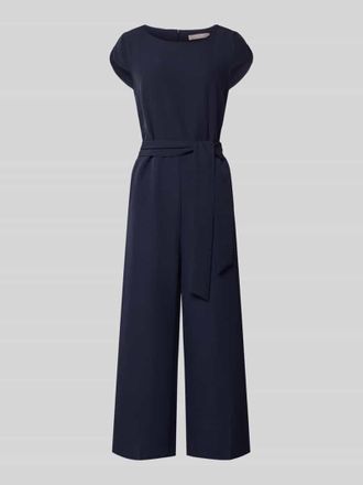 Christian Berg Jumpsuit mit Bindeg&uuml;rtel in Marine, Gr&ouml;&szlig;e 34