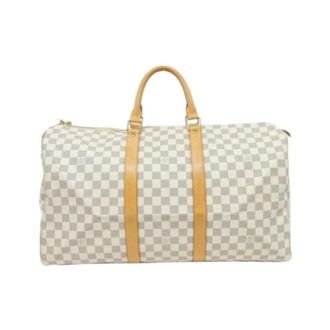 Louis Vuitton Pre-owned Weekend Bags, unisex, Beige, Size: ONE SIZE Pre-owned Damier Azur Boston Bag