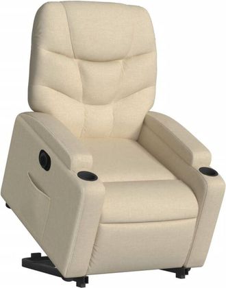 vidaXL Vidaxl - Sill&oacute;n El&eacute;ctrico Reclinable Elevable De Tela Color Crema