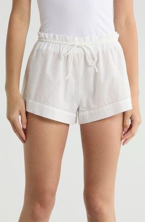Etam Orphee Cotton Pajama Shorts in Ecru at Nordstrom, Size X-Small