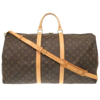 Louis Vuitton Pre-owned Boston Bag - Heren - Vintage Weekendtas - Bruin - ONE Size - Leer - Vintage