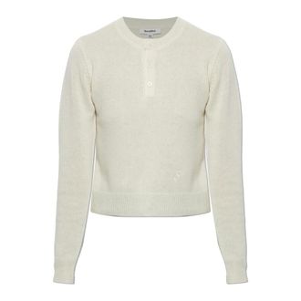 Sporty & Rich Prep Scholo Jumper - Dames - Truien - Beige - Maat: L Wol