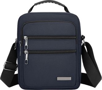 Generic Compatible For Men Simple and Large-capacity Crossbody Bag, Casual Business Oxford Fabric Single-shoulder(Dark blue)