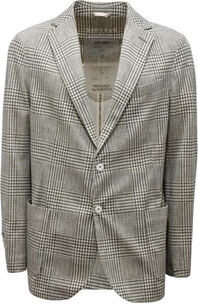 Circolo 1901 Cn 4795 Glen Check Piquet Jacket - Heren - Blazers - Veelkleurig - L - Katoen - Jassen