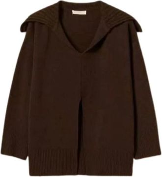 Twinset Truien & Vesten, Dames, Bruin, M, V-neck Truien
