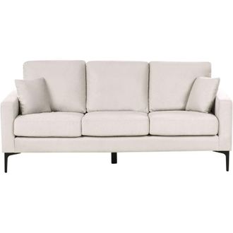 Beliani Beliani - Divano a 3 posti in tessuto beige chiaro Gavle