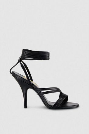 Patrizia Pepe Black Calfskin Stiletto Heel Womens Sandals