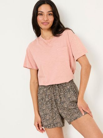 Fat Face FatFace Black Leaf Dot Flippy Shorts