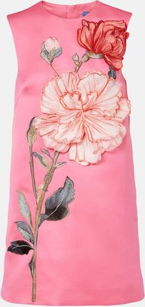 LEO LIN Yvonne embroidered minidress