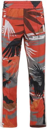 Palm Angels Red Polyester Athletic Mens Pants