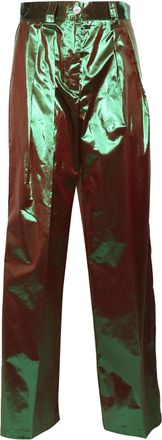 Forte_Forte Forte_Forte Brown Metallic Effect Trousers
