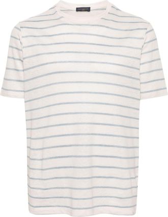 Paul & Shark striped T-shirt - men - Linen/Flax - M - Neutrals