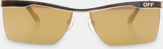 Off-white Mens Accessories Off White Off Rimini Sun in Gold Mirror - One Size