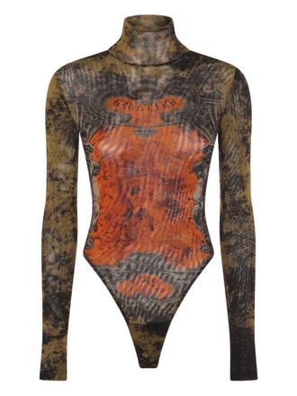 Jean Paul Gaultier Graphic Print Bodysuit