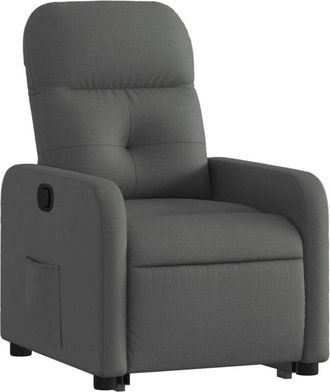 vidaXL Vidaxl - Sill&oacute;n Reclinable Elevable De Tela Gris Oscuro