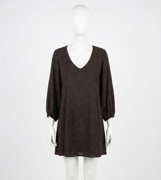 Z Supply Drew Stamped Mini Dress In Black