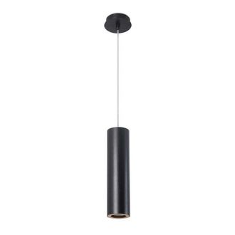 Leds - C4 Leds-c4 - Pipe - 1 Light Slim Ceiling Pendant Black, Gold 6.8cm, GU10