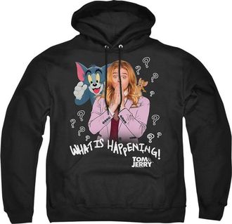 Gildan Tom And Jerry Movie What Is Happening Adult Pull Over Hoodie / Hooded Sweatshirt
