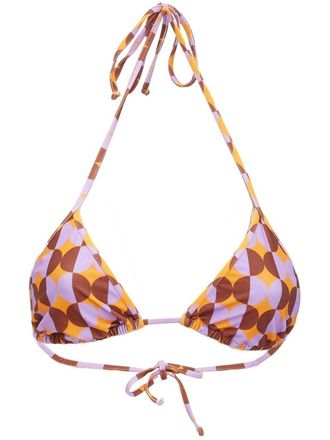 La DoubleJ Top bikini a triangolo - Arancione