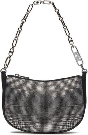 Michael Kors Kendall Leren Tas met Zirkonen - Dames - Schoudertassen - Grijs - ONE Size - Leer - Tassen