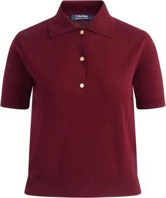 Max Mara Pomposa Poloshirt - Dames - Polos - Bruin - M - Tops
