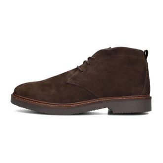 Mazzeltov Schoenen, Heren, Bruin, 45 EU, Stijlvolle Bruine Nubuck Veterschoenen