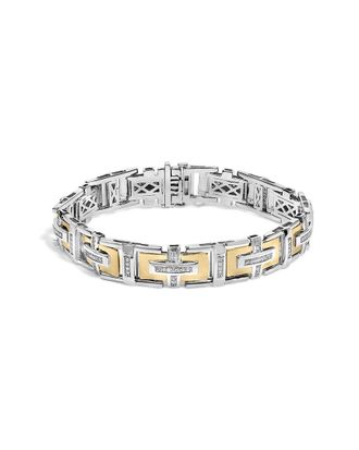 House of Brilliance Haus Of Brilliance Silver 1.00 Ct. Tw. Diamond Link Bracelets