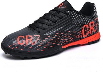 Generic Mens Spike Lawn Low Top Breathable Fashion Football Shoes, Broken Nails -- Black, 5.5 UK